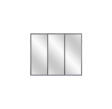 3 Door  Wardrobe (Framed) H:2400 to 2700 W:2700 to 3600