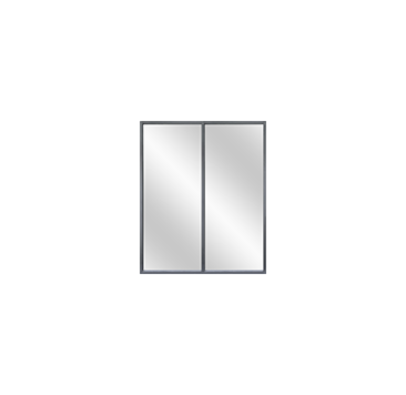 2 Door  Wardrobe (Framed) H:2100 to 2400 W:1800 to 2400