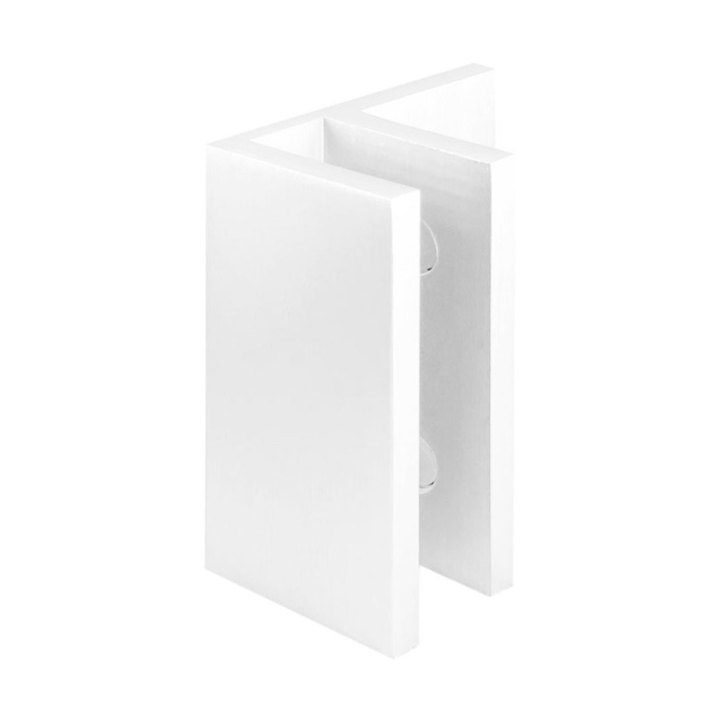 Offset Wall Bracket 25x50mm Square Series (Matte White)